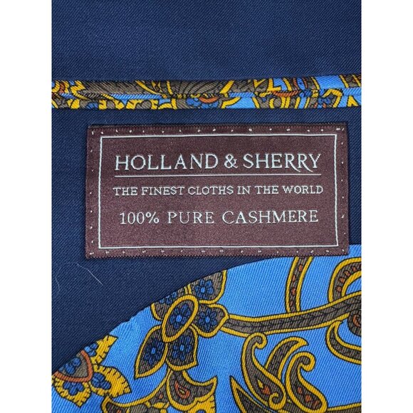 Holland & Sherry for Arthur 100% cashmere Sport jacket blazer sz 50 color Blue - Picture 2 of 6